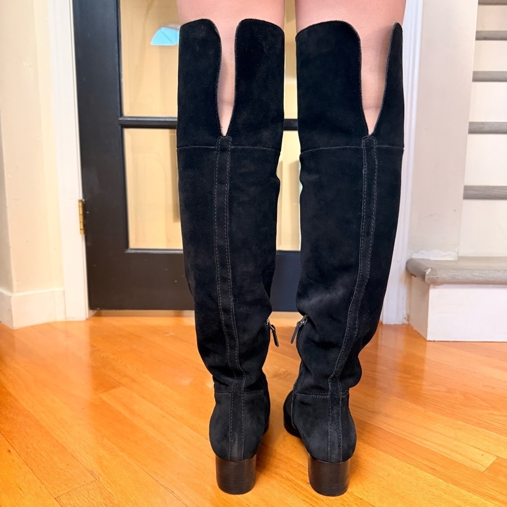 BP Nordstrom Over-the-Knee Boots Suede Leather Black - Picture 5 of 10